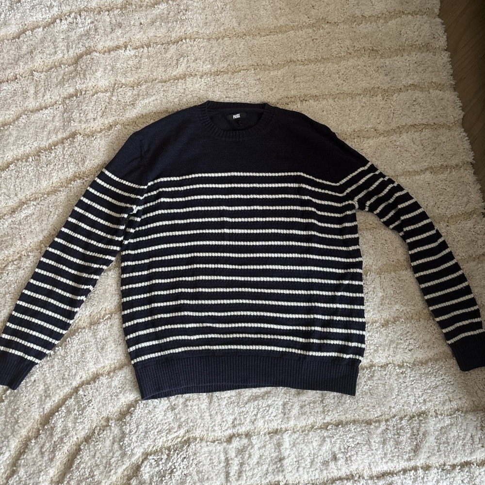 Navy Striped Men's Sweater